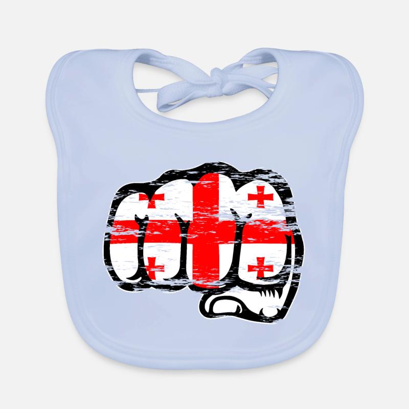 Georgien Flagge Faust used Baby Bio-Lätzchen