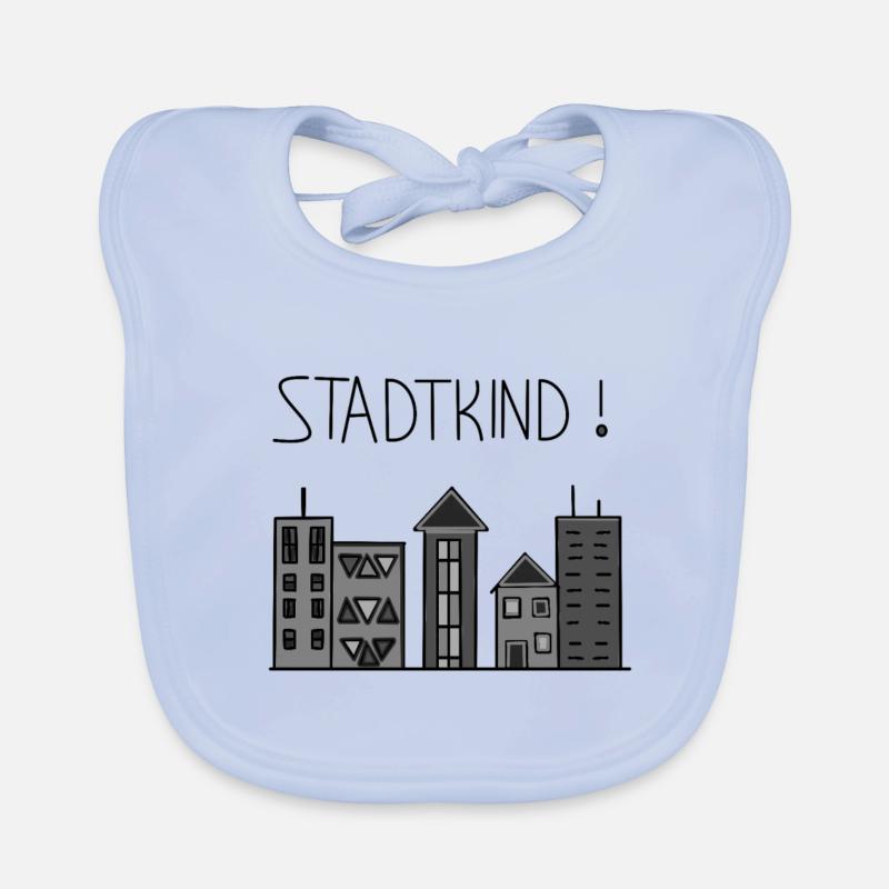 stadtkind - Bavoir bio Bébé - bleu ciel
