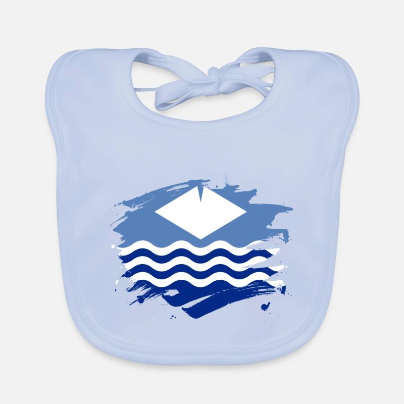 Conception d'éclaboussures de peinture de drapeau de l'île de Wight Bavoir bio Bébé