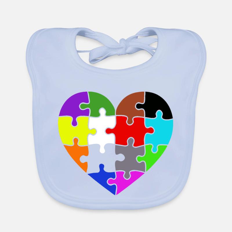 Herzpuzzel Baby Bio-Lätzchen