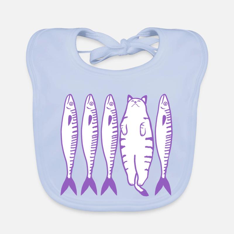 Le chat violet Bavoir bio Bébé