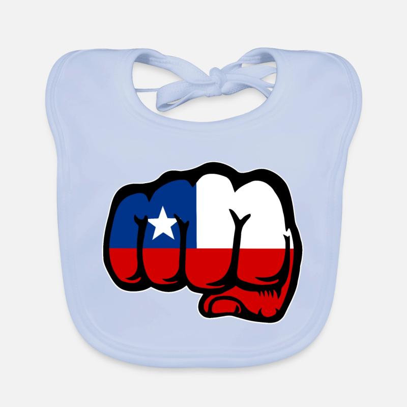 Poing du drapeau du Chili Bavoir bio Bébé