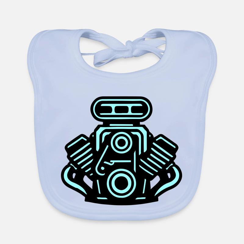 Engine Car Symbol Tuning Organic Baby Bibs