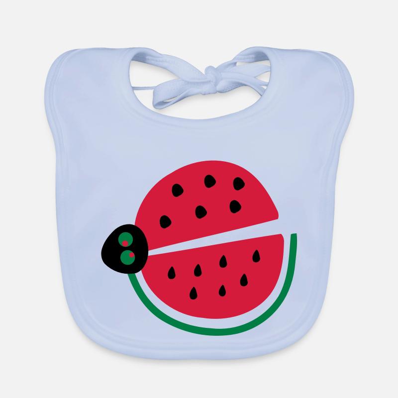 watermelon ladybug Organic Baby Bibs