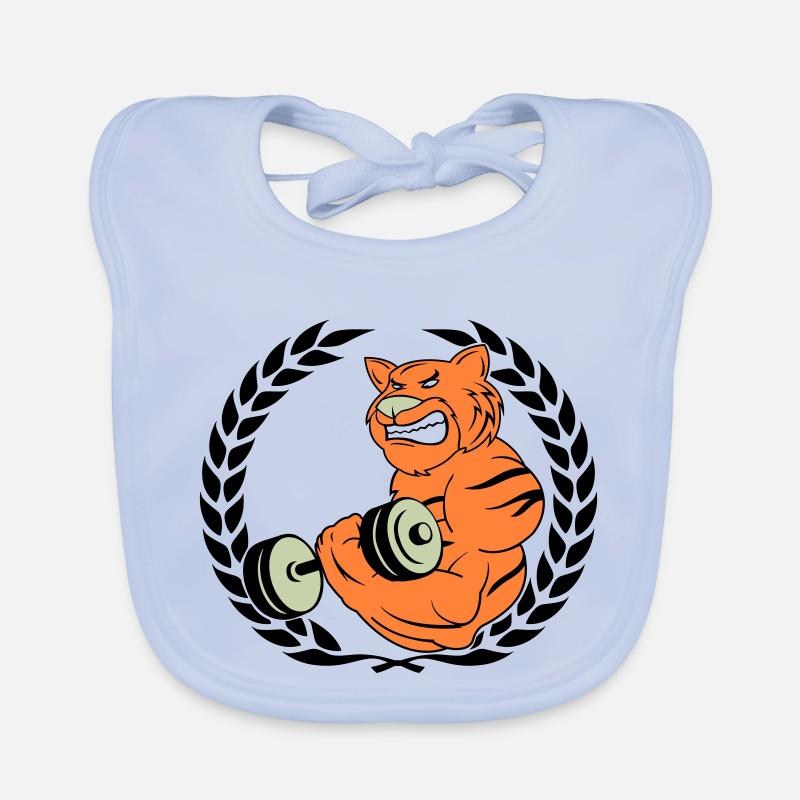 Tiger Muscle Bodybuilder Bavoir bio Bébé