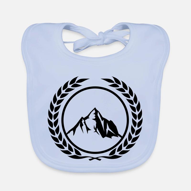 Mountains Wreath Organic Baby Bibs