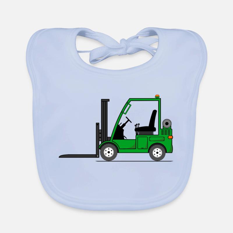 Chariot élévateur Vert Bavoir bio Bébé