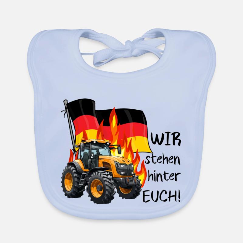 Wir stehen hinter den Bauern Baby Bio-Lätzchen