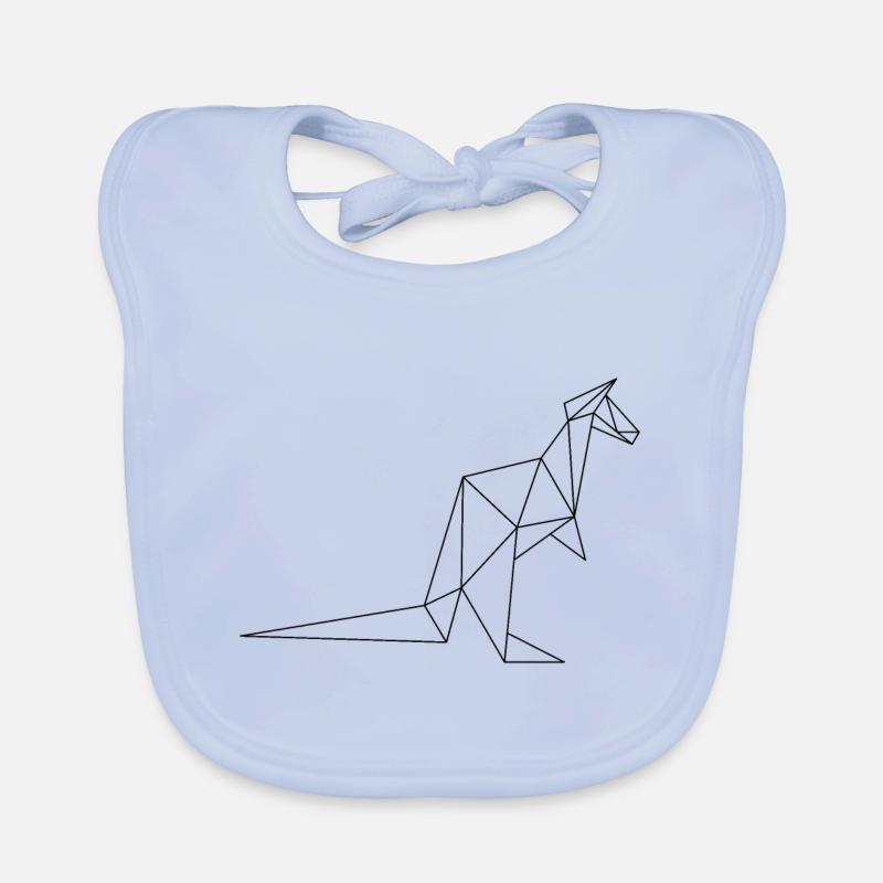 Kangaroo geometric Organic Baby Bibs