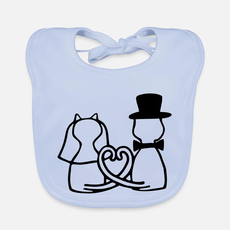 cat wedding Organic Baby Bibs