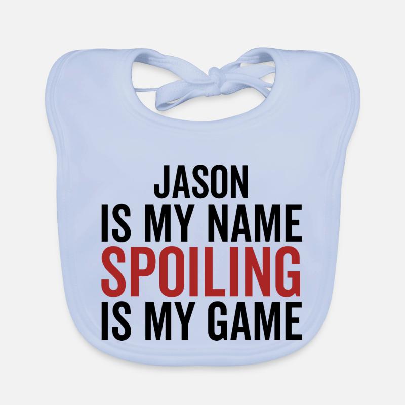 Jason est mon nom Spoiling est mon jeu Bavoir bio Bébé