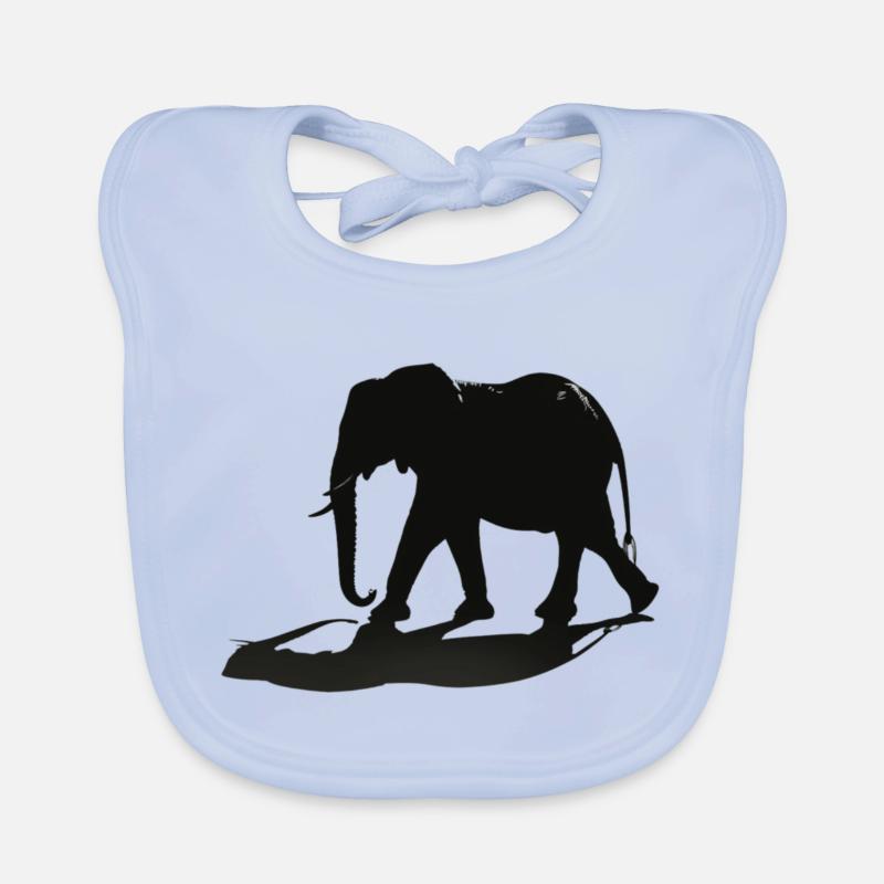Elephant Silhouette Bavoir bio Bébé