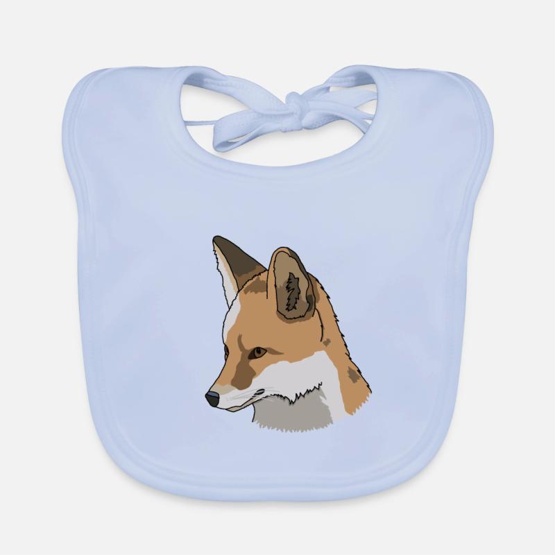 Fox, drawing, gift idea Organic Baby Bibs