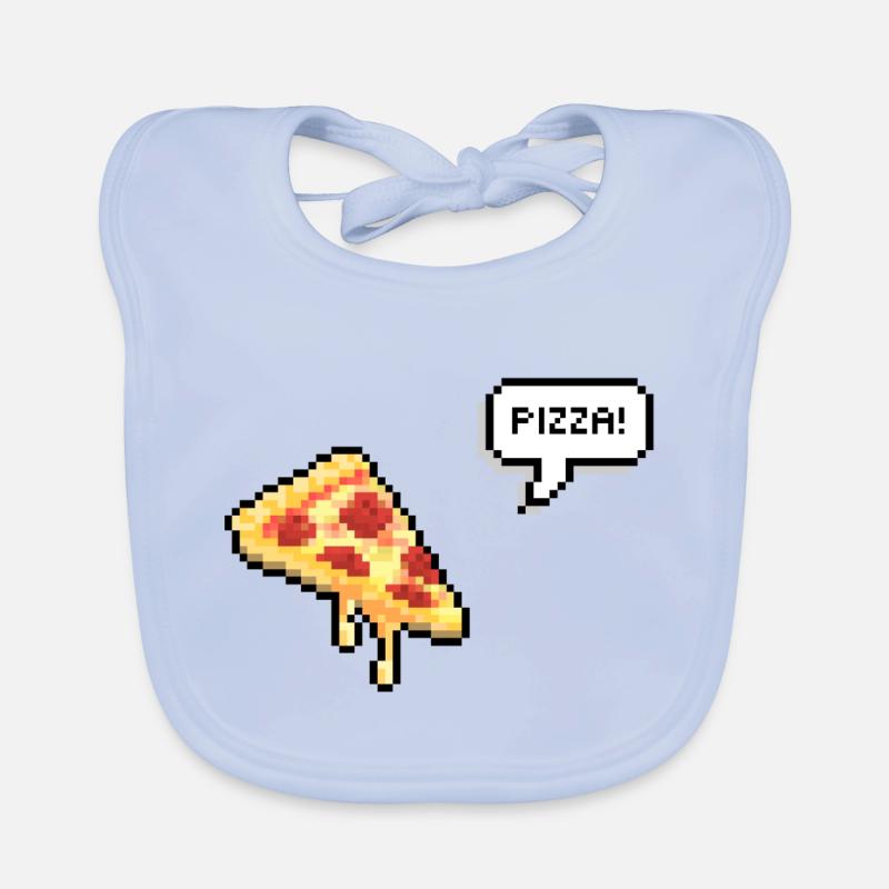 Pizza Pixel Design Bavoir bio Bébé