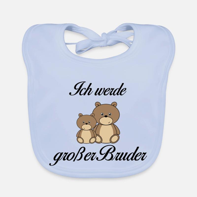 Großer Bruder - Baby Bio-Lätzchen - sky Blue