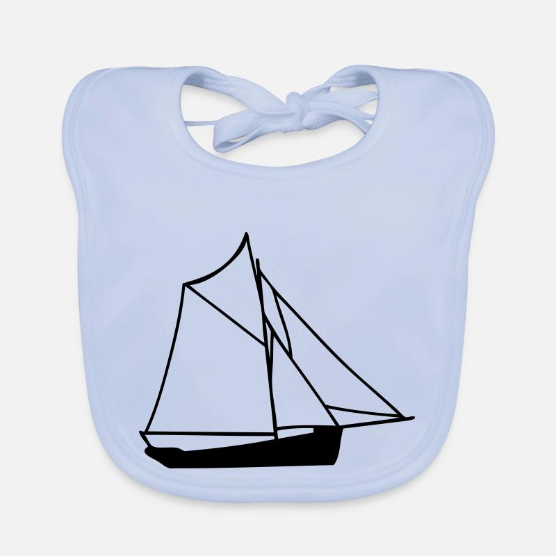 sloop boat ship sloop frigate drawing Organic Baby Bibs
