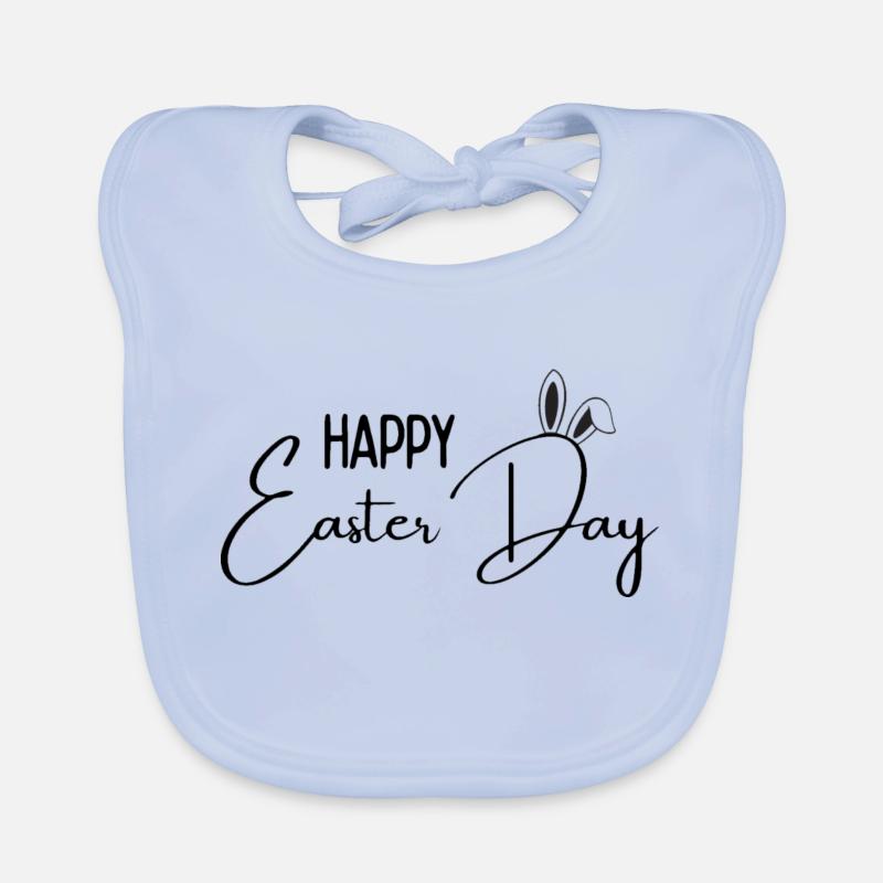 Happy Easter Day Organic Baby Bibs