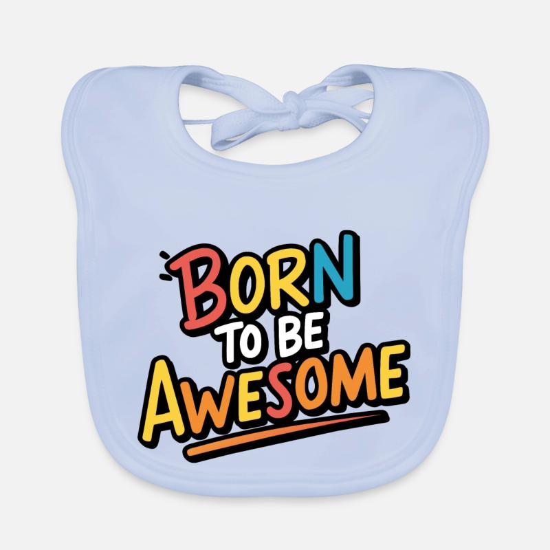 Né pour être génial Bavoir bio Bébé