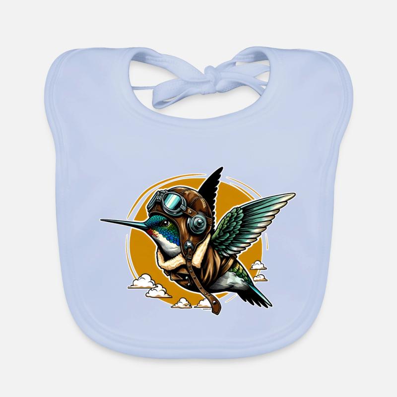 Hummingbird Pilot Organic Baby Bibs