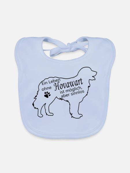 Leben ohne Hovawart Hund ist sinnlos Hundehalter - Baby Bio-Lätzchen - sky Blue - Vorne