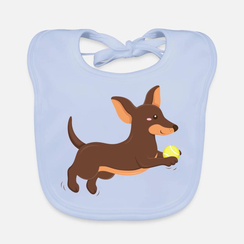 Chiot teckel Bavoir bio Bébé