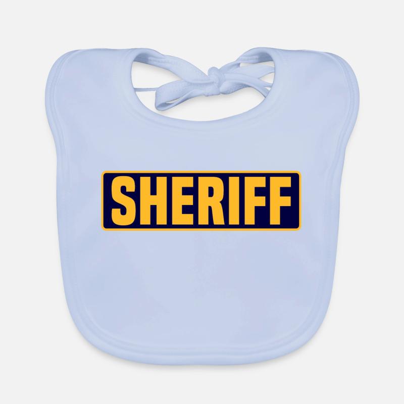 Sheriff - Baby Bio-Lätzchen - sky Blue