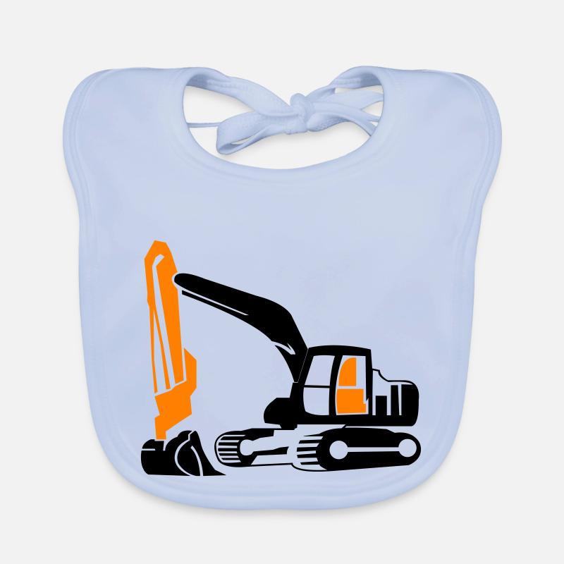 Excavator Organic Baby Bibs