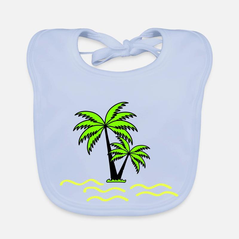 Palm trees Organic Baby Bibs