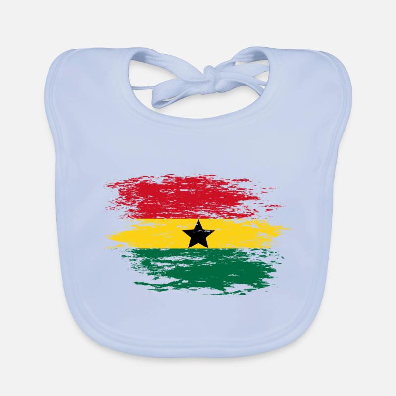 Drapeau de la carte du Ghana utilisé Bavoir bio Bébé