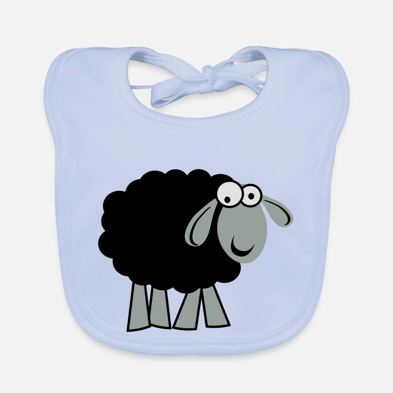 Schaf - Baby Bio-Lätzchen - sky Blue
