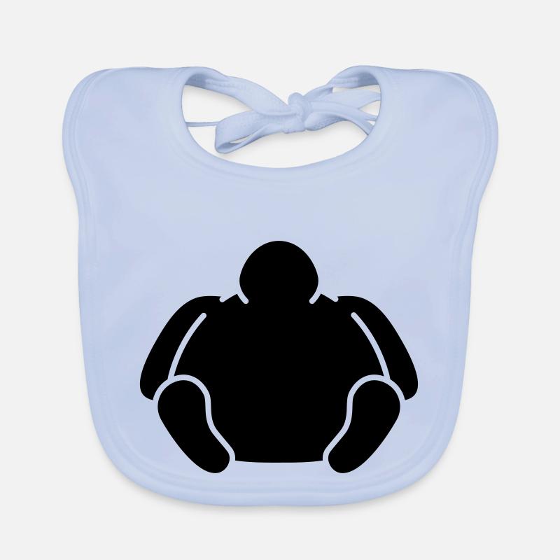 Sitting Fat Man Organic Baby Bibs