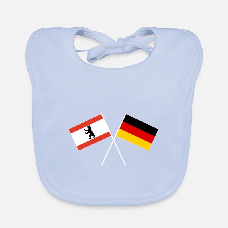 Berlin capitale de Berlin drapeaux croisés Bavoir bio Bébé