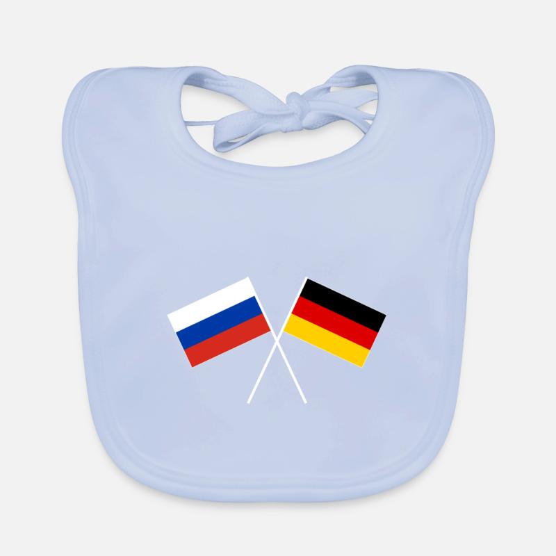 Russie allemagne traversé drapeau drapeau Bavoir bio Bébé