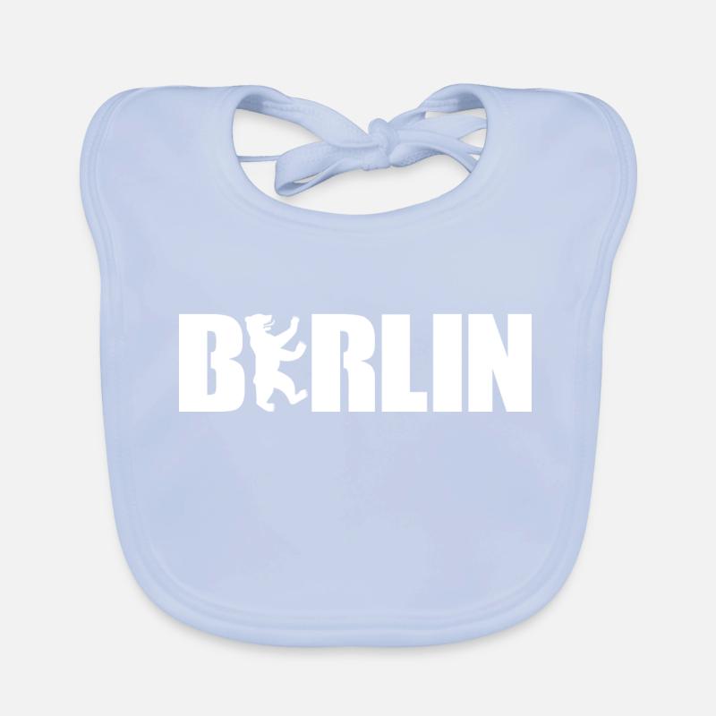 Berliner Bär - Baby Bio-Lätzchen - sky Blue