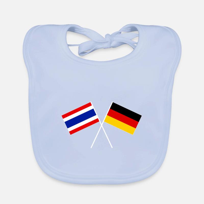 Drapeau de l'amitié germano-thaïlandaise Bavoir bio Bébé