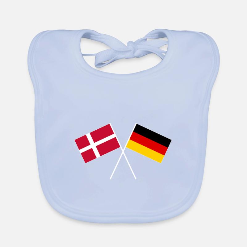 Danemark Allemagne drapeau du drapeau croisé Bavoir bio Bébé