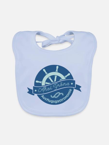 Ahoi Gröna - Baby Bio-Lätzchen - sky Blue - Vorne