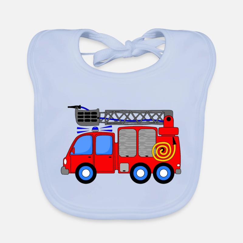 Fire engine children Organic Baby Bibs