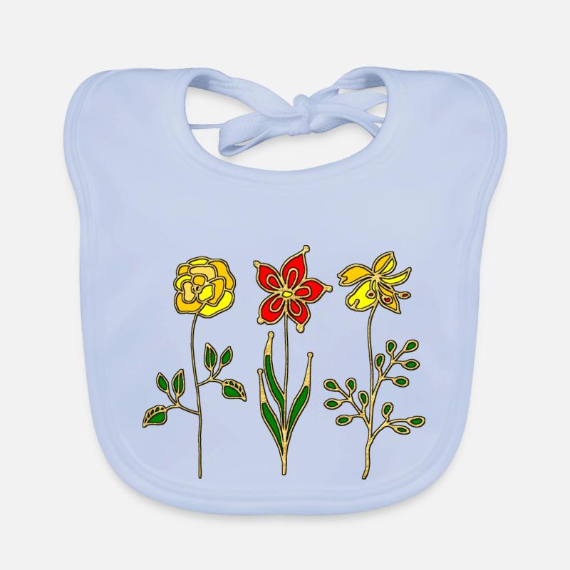 Fleur Bavoir bio Bébé