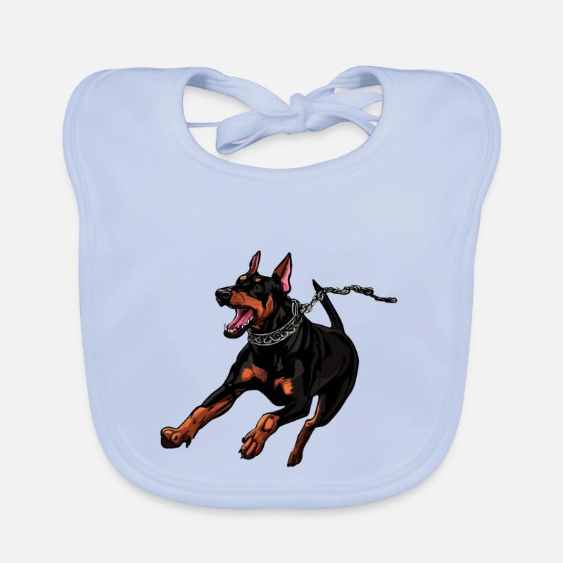 DOBERMAN TSHIRT Organic Baby Bibs