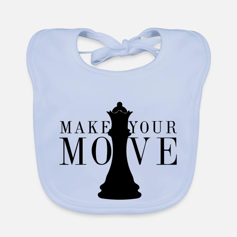 Chess make your move game strategy vintage Organic Baby Bibs