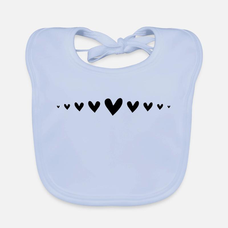 Hearts Line Organic Baby Bibs