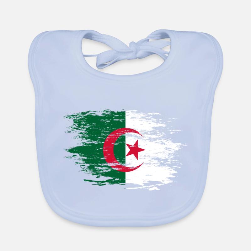 Drapeau de l’Algérie utilisé Bavoir bio Bébé