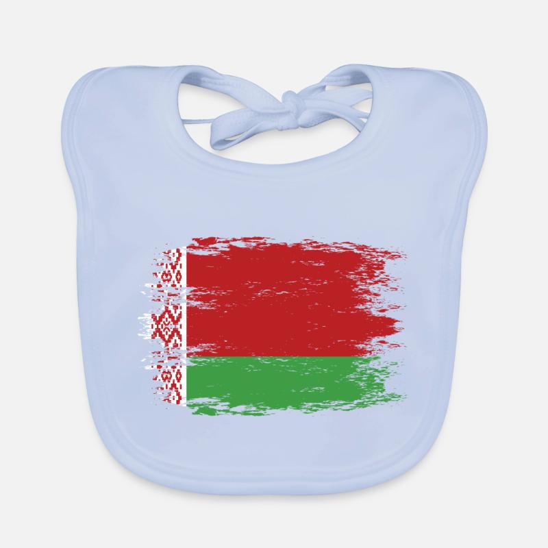 Drapeau de la Biélorussie look utilisé Bavoir bio Bébé