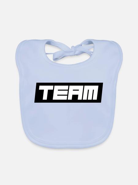 Team - Baby Bio-Lätzchen - sky Blue - Vorne