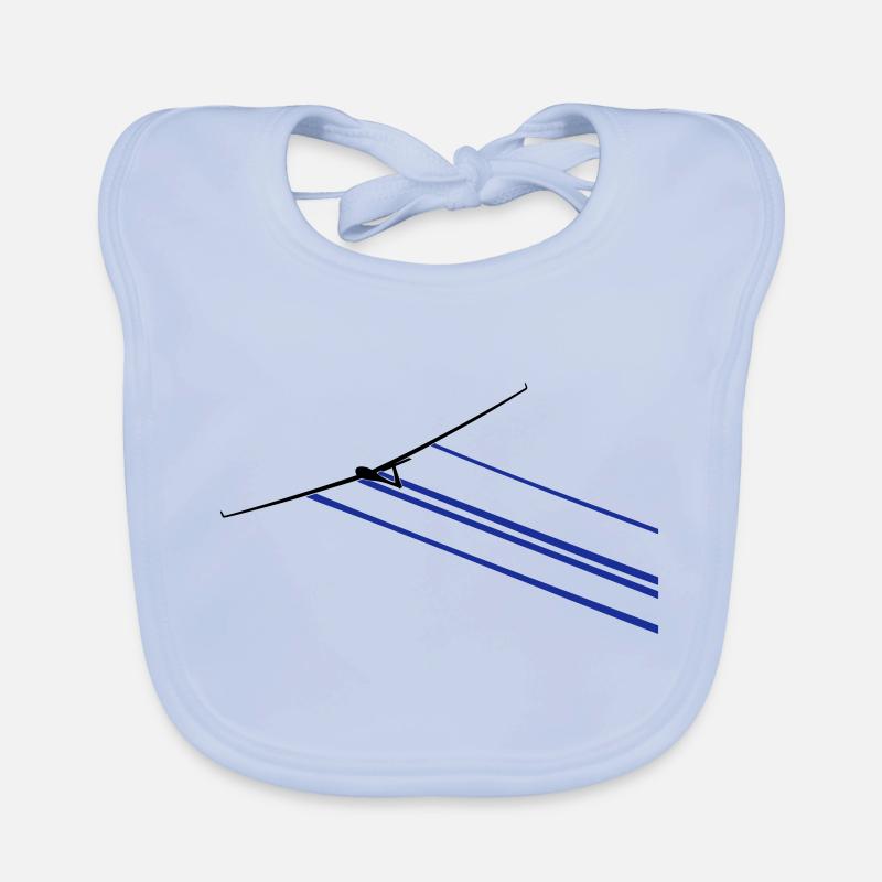 Glider pilot gliding gift Pilot flying Organic Baby Bibs