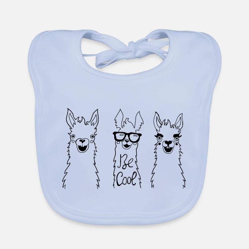 3 Lamas Be cool Baby Bio-Lätzchen
