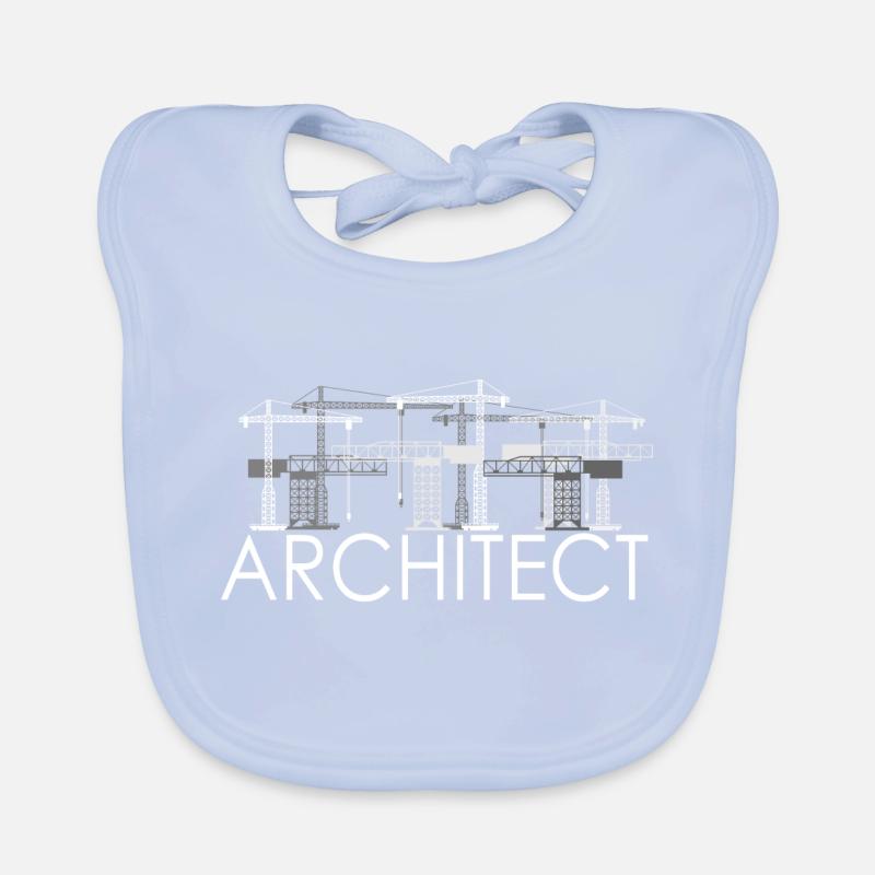 Architecte architecte architecte cadeau - Bavoir bio Bébé - bleu ciel