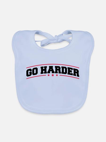 go_harder_bv2 - Baby Bio-Lätzchen - sky Blue - Vorne