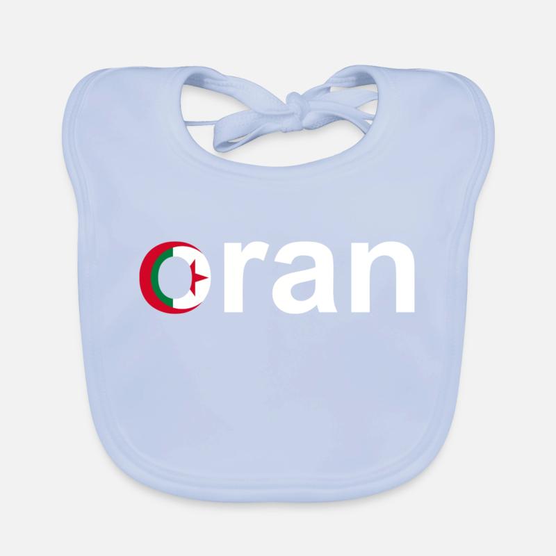 oran - Bavoir bio Bébé - bleu ciel